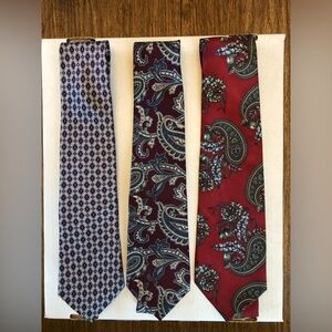 Mallory & Church Ltd. Paisley and Geometric Patterned Ties
